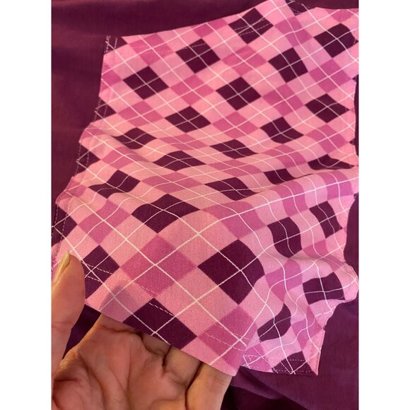 LuLaRoe Hooded Long-Sleeve Top Argyle Pattern & Solid Panels 2XL - Picture 5 of 10